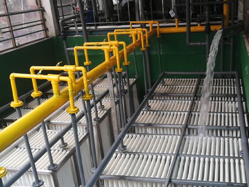 5000吨电子厂生产废水MBR膜组安装试水现场（二）