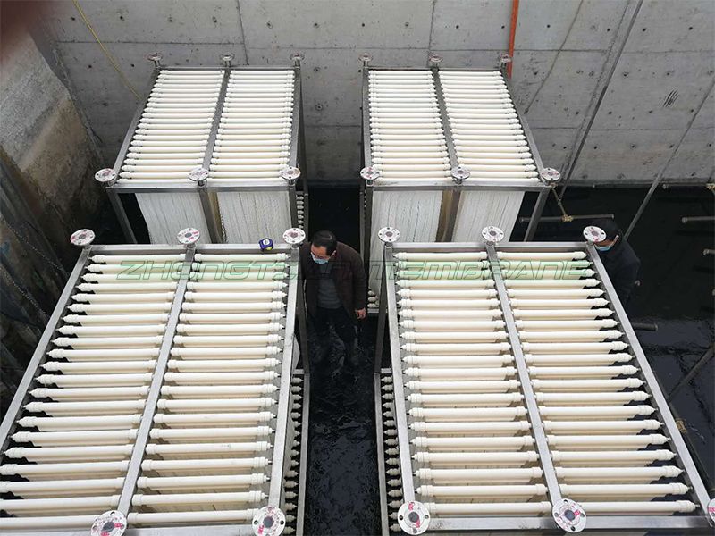 400吨垃圾渗滤液MBR膜组安装现场（三）